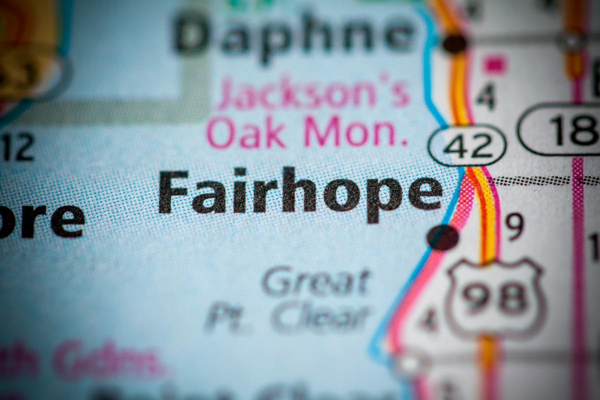 Road map with Fairhope